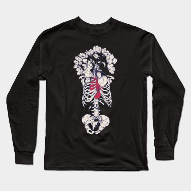 Hearts and flowers Long Sleeve T-Shirt by Jess Adams